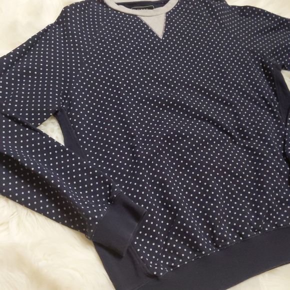 21Men Forever 21 Men Navy Blue Polka Dot Sweater Small - Picture 8 of 8